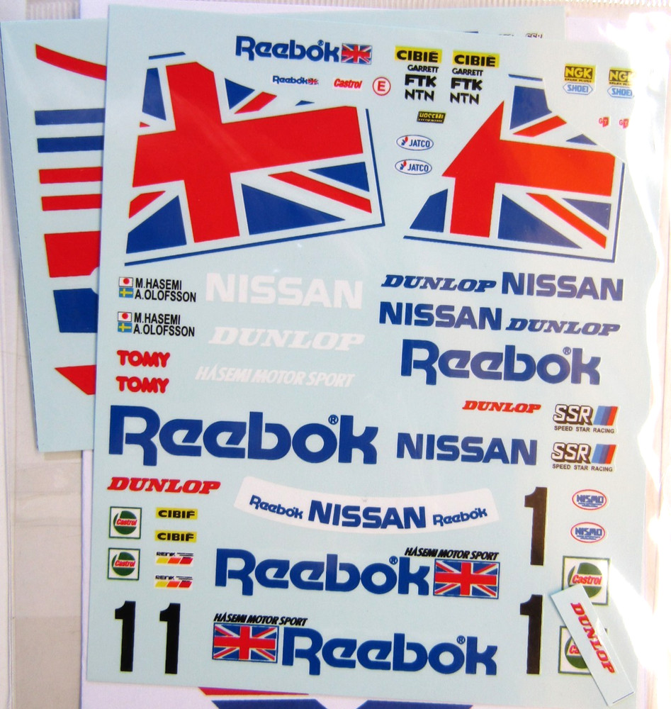 Decalpool 1/24 Scale Skyline GT-R R32 Reebok Group A #1 1990 Decal Sheet DP174
