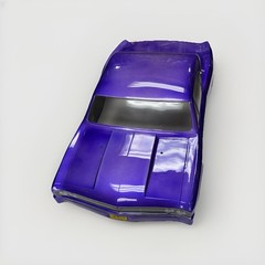1967 Chevelle SS 427 RC Car Shell W/ Custom Purple Metal flake Paint. Fresh Cool