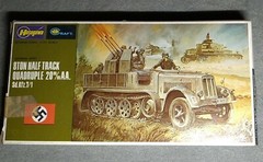 Hasegawa / Mini Craft 1/72 scale 8 Ton Half Track Quadruple 20mm -complete kit-