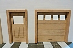 1:24 Scale Oak 3 Door Set Model Working Garage/Gas Station Diorama Accessories