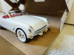 DEALER PROMO 1953 CORVETTE CONVERTIBLE POLO WHITE 8732 AMT ERTL “NEW IN THE BOX”