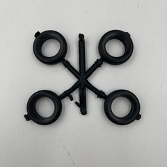 Model Car Parts Revell ’71 Plymouth GTX Stock Black Tires ONLY 1/24