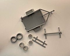 Open Utility Trailer Kit 1 25 Scale Car Hauler Diorama Truck Scenery Resin