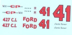 Plastic Performance Products #41 Ford 1966 Curtis Turner decal