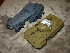 Built Military Vehicles 6 & 10 wheel Both Painted & Built Excellent Detail 1/72