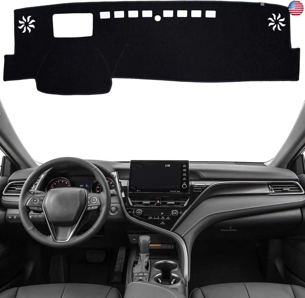 KEYOOG Dashboard Cover Dash Mat Fit for to-yota Camry 2024-2018 (with HUD