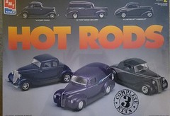 AMT ERTL Hot Rods 3 Model Kit ‘34 Ford Coupe ‘40 Sedan ‘37 Chevy Cabrolet Sealed