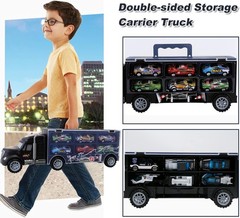 Toddler Toys for 3-4 Year Old Boys,Large Transport Cars Carrier Set Black