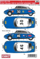 Studio 27 Decal 1/24 Citroen DS19 Safari 1965 No.30/46 for EBBRO from JP 11913