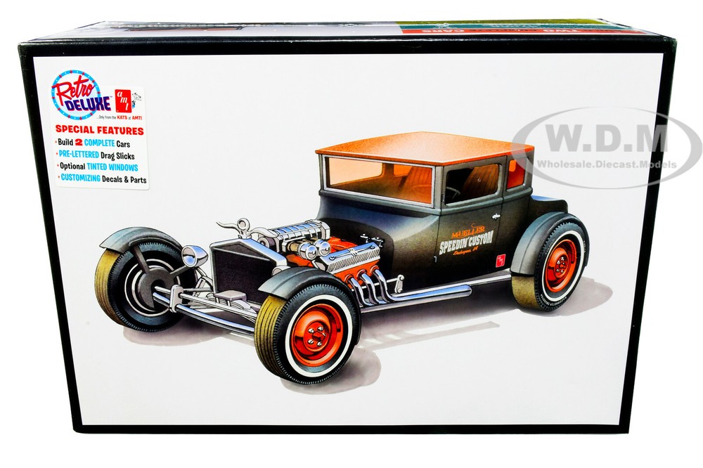 SKILL 2 MODEL KIT 1925 FORD T “CHOPPED” SET OF 2 PCS 1/25 SCALE BY AMT AMT1167