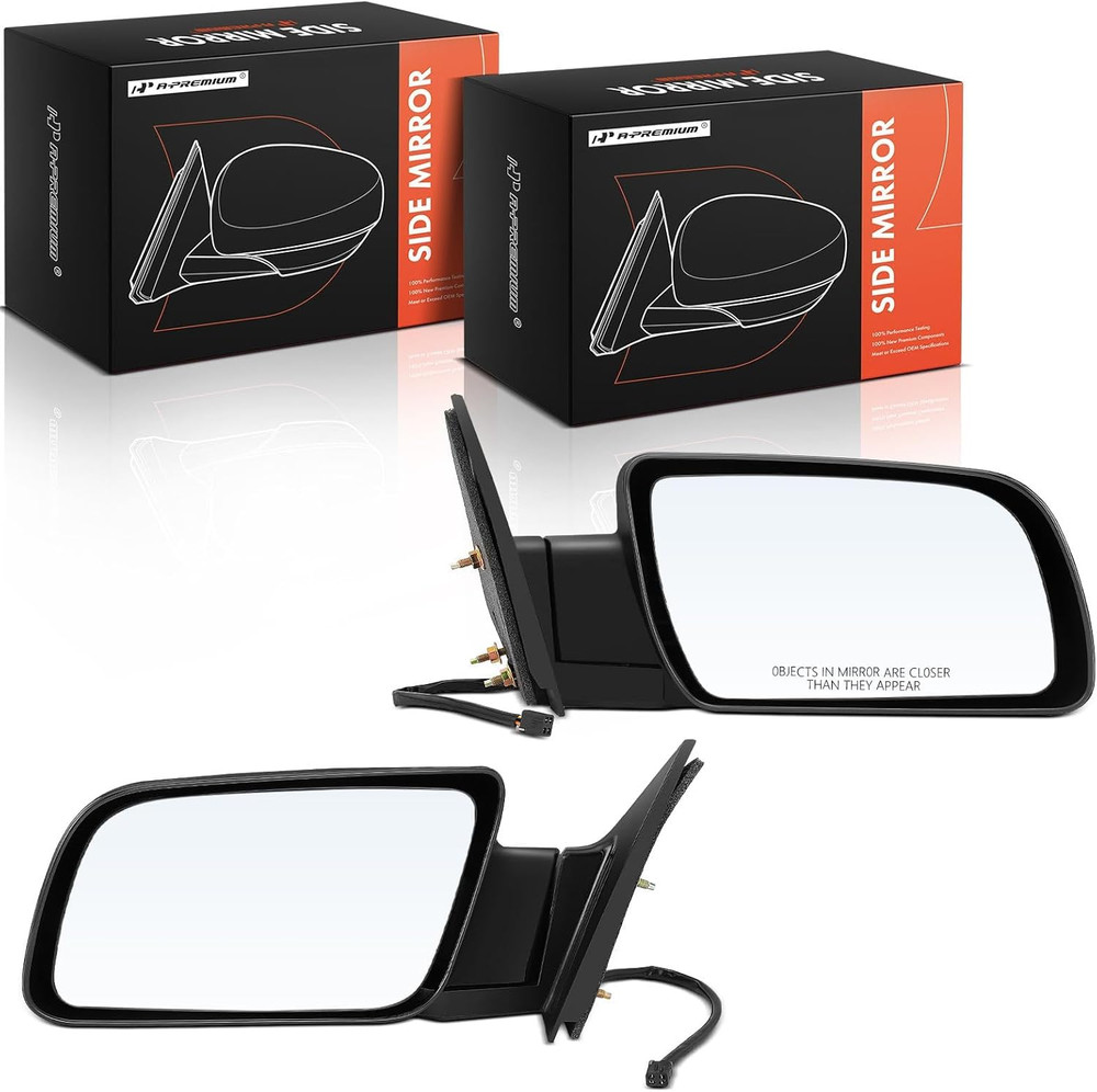 Pair (2) Driver & Passenger Side View Mirror Compatible with Chevy & GMC – Silve