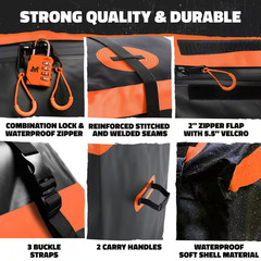 16 Cu.Ft Waterproof Cargo Carrier Bag – 58 In.X 24 In.X 20 In. – Hitch Bag + Loc
