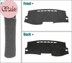 Car Dashboard Cover Gray Polyester Non-Slip Dash Cover Mat Protector Carpet Sunp