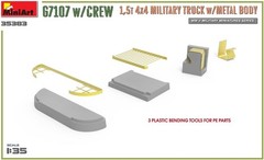 MiniArt MIN35383 1:35-G7107 w/Crew 4×4 Cargo Truck w/Metal Body, Molded Color