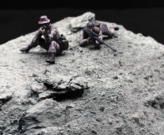 1/35 Scale Military Diorama Base Terrain Display Model Soldiers Figures Diecast