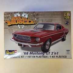 Revell Muscle 68 Mustang GT 1:25 Scale 2 In 1 Parts In Bags