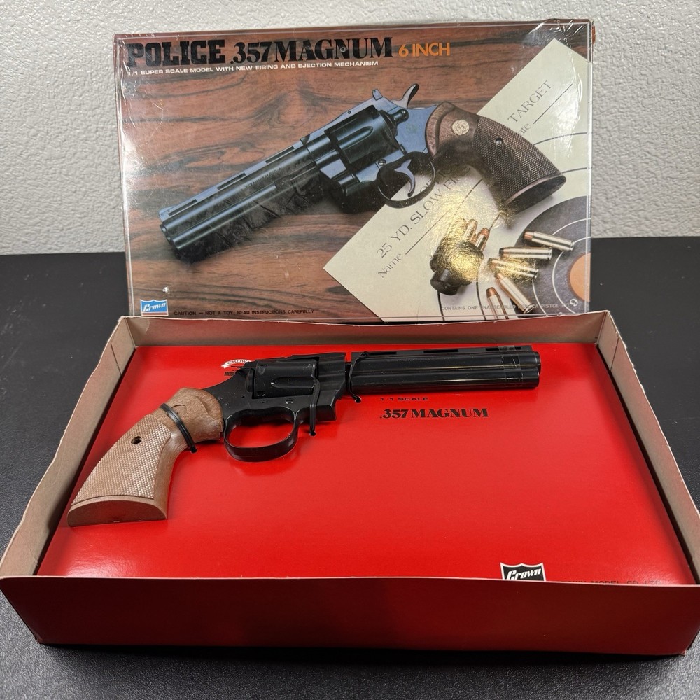 Crown Police .357 Magnum 6 Inch 1/1 Scale Replica Pistol Model Kit 1981