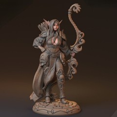 1/35 Scale Resin Figure Model Kit Archer Magic Hunter Unassembled, Unpainted Kit