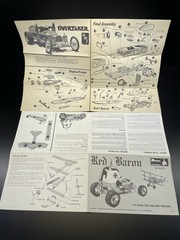 Vintage Monogram Model Kit Instructions Tijuana Taxi Paddy Wagon Red Baron More