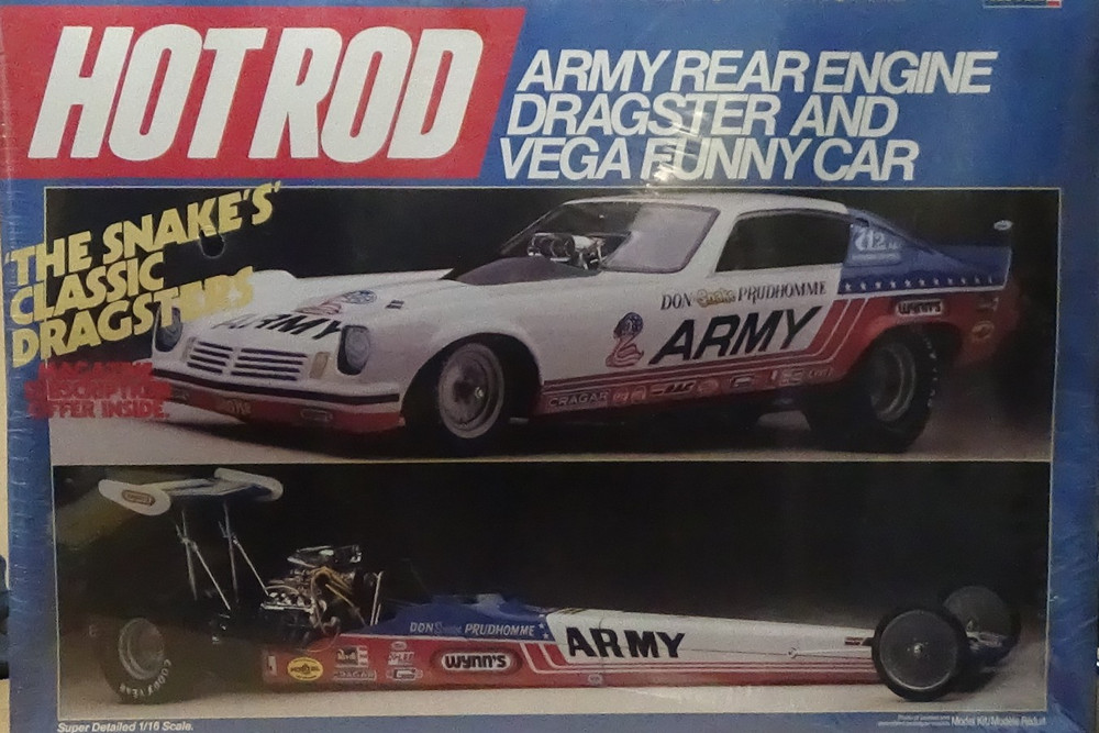 Revell 1/16 Hot Rod Army Rear Engine Dragster Funny Car Model Kit 7464