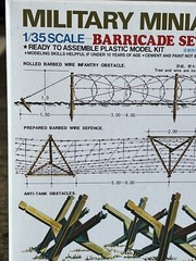 Military Miniatures Barricade Kit Tamiya 35027 WWII Diorama Model 1:35 Open Box