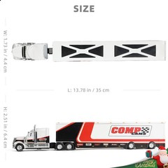 1/64 Scale International LoneStar Semi Truck with Trailer Die-Cast Alloy Model –