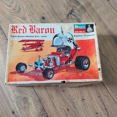 1968 Issue Monagram Red Baron With Fokker Triplane 1/24 Scale Model Kit