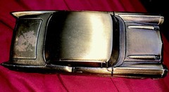 Vintage Banthrico 1957 Chevy Roadmaster Cast Metal Promo Car bank-Gold -1974