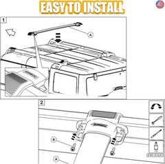 Broaddict Single Cross Bar Fit for 2021-2024 Ford Bronco, Roof Rack Cross Bar