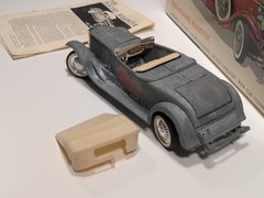 Hubley 1930 Packard Roadster Metal Car Model Partially Assembled FOR PARTS