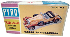 Pyro 1930 ’30 Packard Boat Tail Roadster 1/32 Model C343-125 USA 1965 Complete