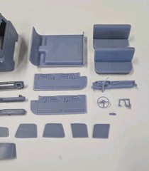 ABS-LIKE RESIN 3D PRINTED 1/25 1966 FORD F-250 CREW CAB PICK UP CAB AND INTERIOR