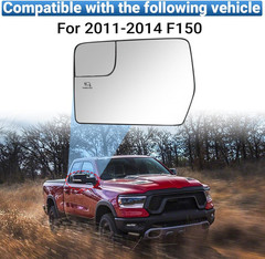Driver Left Side Power Heated Mirror Glass for Ford F-150 2011 2012 2013 2014 –