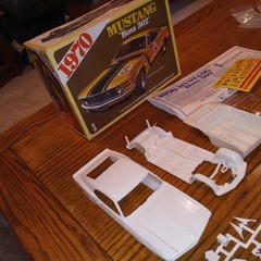 VINTAGE PSM 1970 BOSS 302 MUSTANG MODEL KIT- COMPLETE – 3070- ANNUAL – HTF