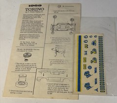 1969 Release Palmer Plastics 1969 Torino Unbuilt !!