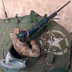 Diorama 1/35 WWII Machine Gun Ammo Shells Model Tank Military Scene Props Model