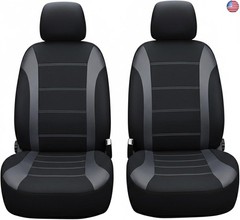 Champlus Car Seat Covers, Carbon Fibre and Durable Breathable Mesh 2 Front