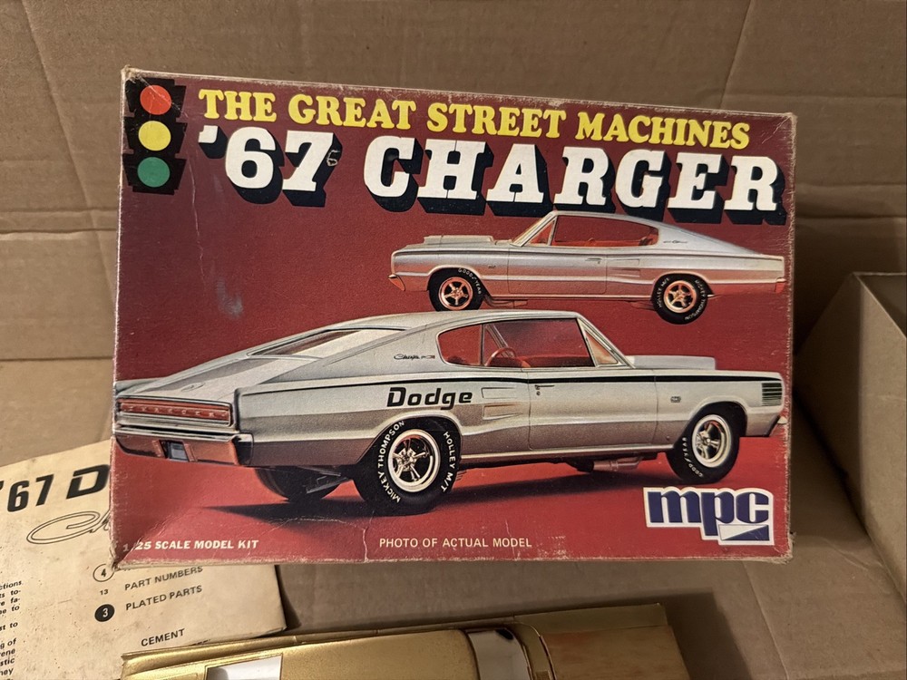 Original Vintage 1967 Dodge Charger Great Street Machines MPC Model Painted