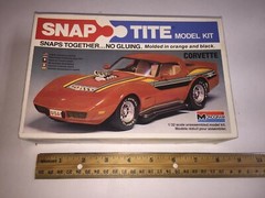 1979 Monogram 1016 Corvette SnapTite 1/32 Scale Model with Decals & Instructions