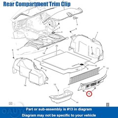 20pcs Interior Trim Molding Clip with Metal Reinforcement for GM 11611623