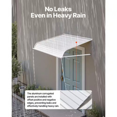 1 Piece 40 X 42 In., Lightweight for Rain/Snow Suitable for Porch Exterior Alumi