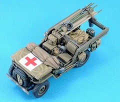 1/35 Scale Die-Cast Resin Model Assembled Kit US Military Ambulance Conversio…