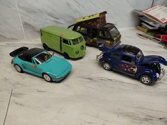 Model Junkyard/parts Plastic Custom Vintage Car Lot Of 4 Custom Vw,porche