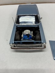 VINTAGE AMT 1/25 1966 FORD GALAXIE HT HIGH QUALITY BUILT KIT SILVER BLUE POLY