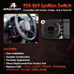 924-869 Ignition Switch, Compatible with 2002-2007 Liberty, 2001-2006 TJ &