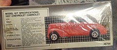 AMT 1937 Chevy Cabriolet ’90 Issue Factory Sealed Kit # 6744 Stock / Vintage Rod