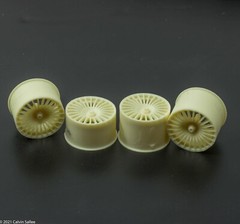 24 spoke resin wheel set for 1/24 Tamiya Mercedes CLK-GTR for early 1998 cars