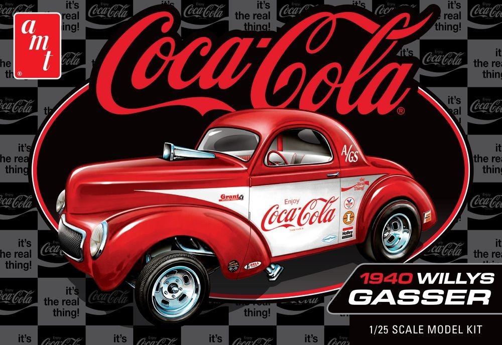 Amt Model 1/25 Coca Cola 1940 Willys Gasser Race Car Model kit AMT1492
