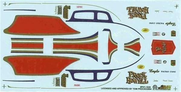 Slixx 1820 Prock & Howell 33 Willys 1/24 1/25 Drag decal