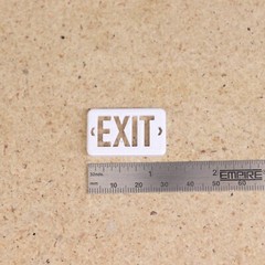 1/10 Scale Exit Sign for RC and Model Car Shop, Garage, Diorama (Set of 2)